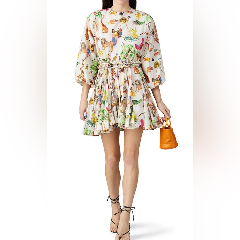 New RHODE Ella Dress, Safari / Animal Print, Women's Large